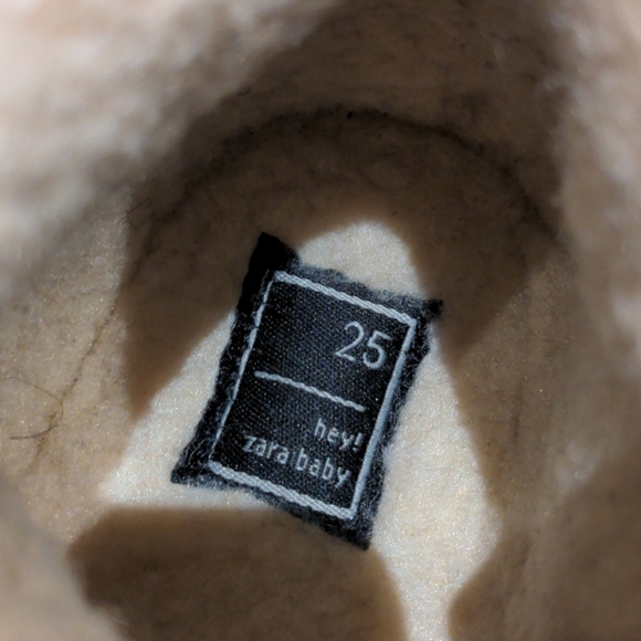 Zara Sherpa lined boots SZ 25 (toddler 8) - Picture 6 of 12